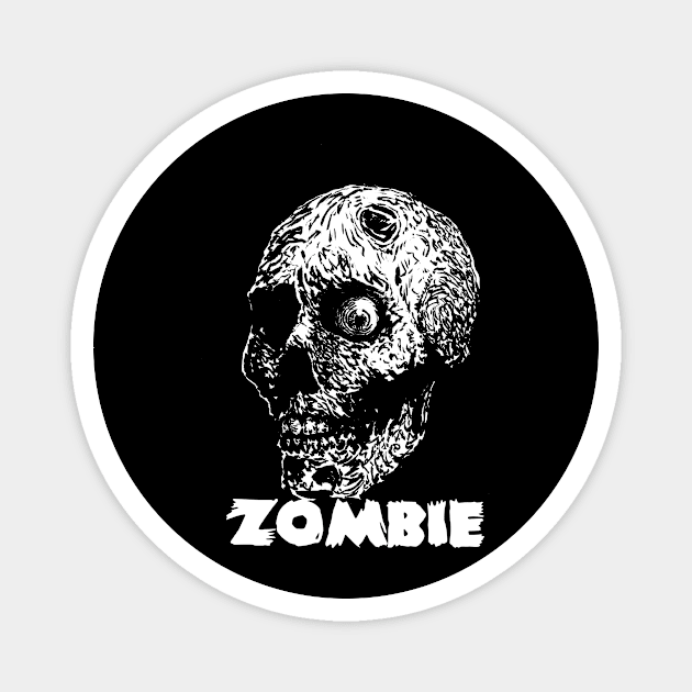 Zombie Face Magnet by DarkArtiste